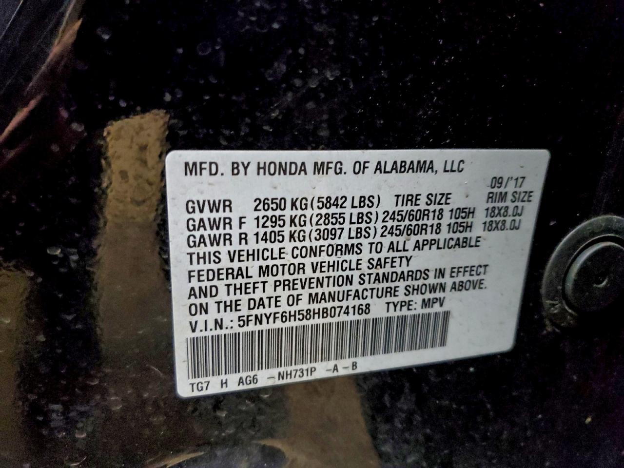 Honda Pilot Exl Image 13